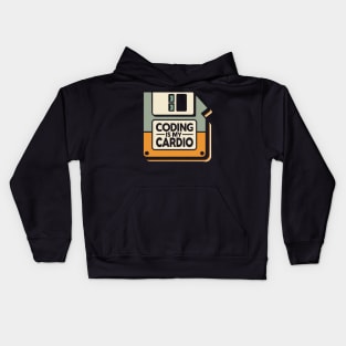 Coding Is My Cardio | Retro Hacker Style Kids Hoodie